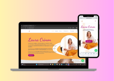 site vitrine pour laura crinon consultante en développement de l'enfant