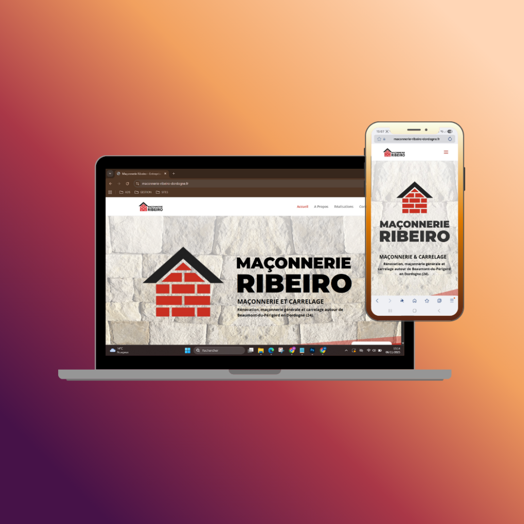 site réalisé pour la maçonnerie ribeiro