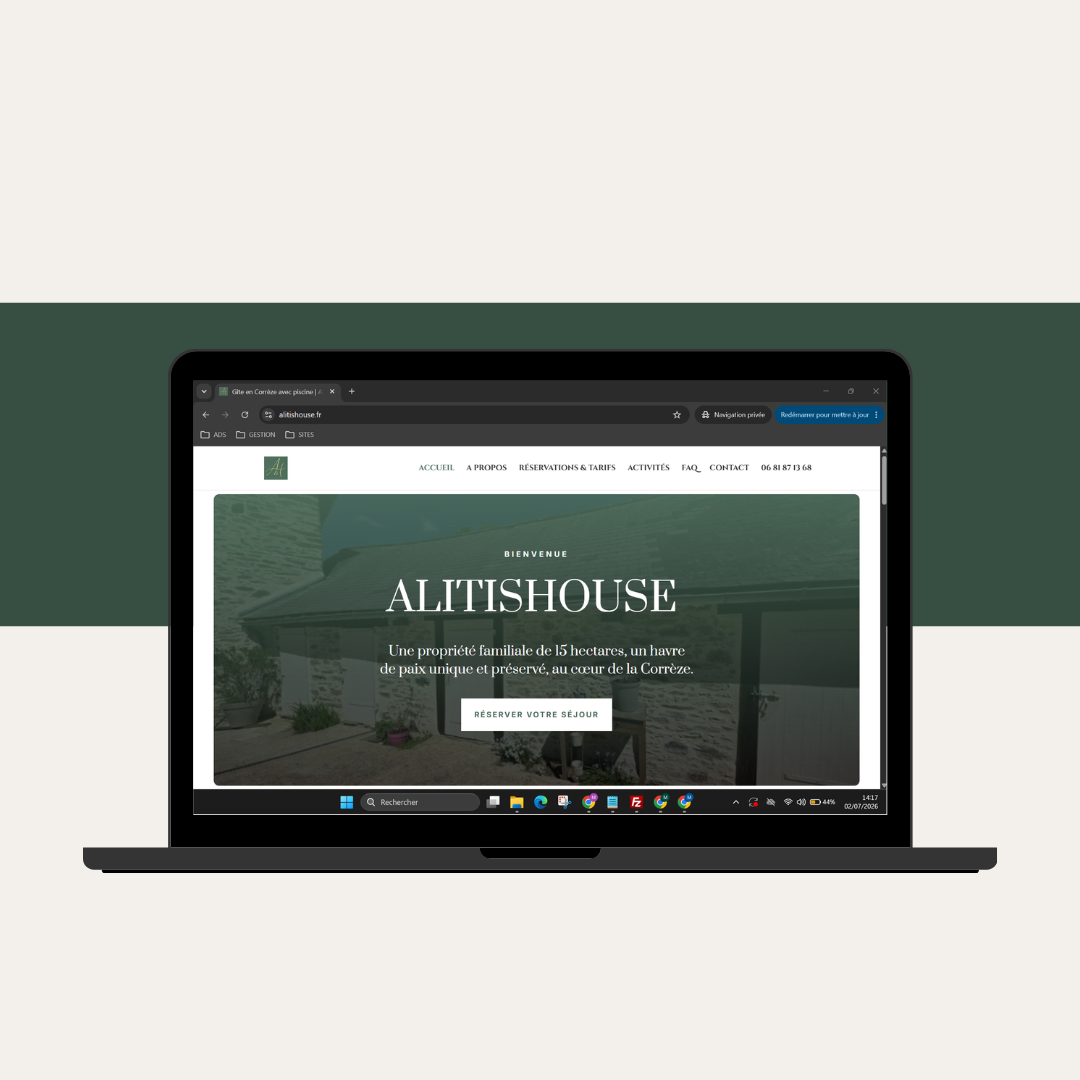 site web alitishouse gite aux 3 saints en correze
